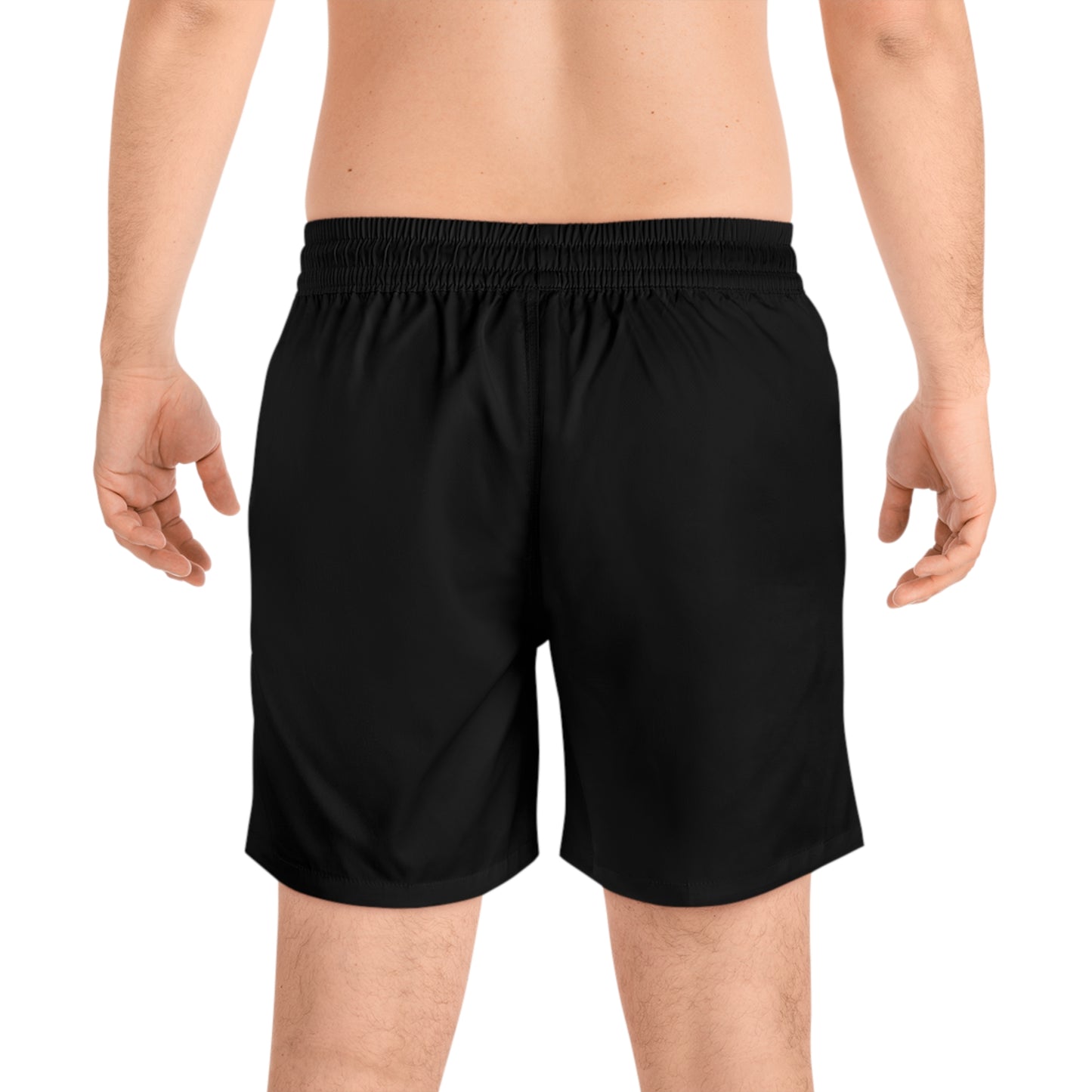 POI Men's Mid-Length Swim Shorts - Point of Impact White Logo
