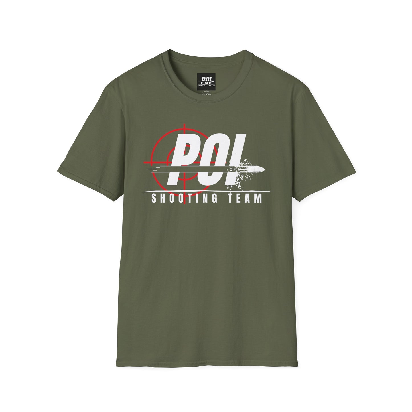POI Shooting Team White Logo Softstyle Unisex T-Shirt