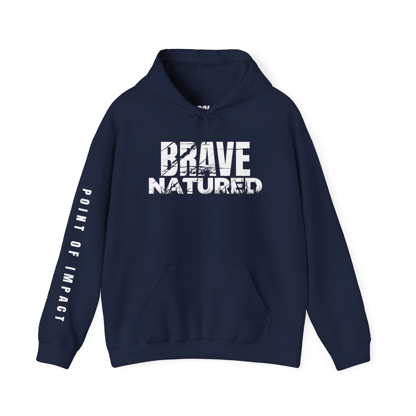 Brave Natured White Logo Unisex Hoodie