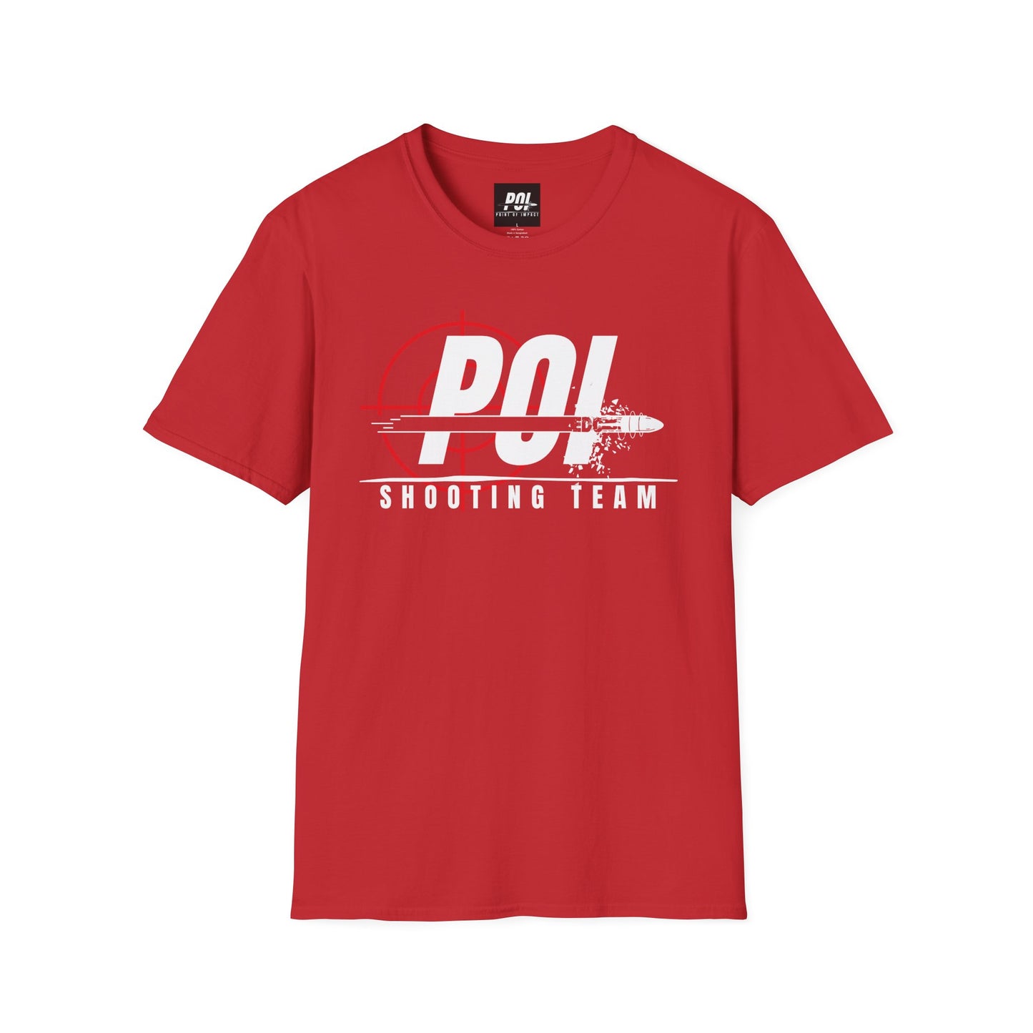 POI Shooting Team White Logo Softstyle Unisex T-Shirt