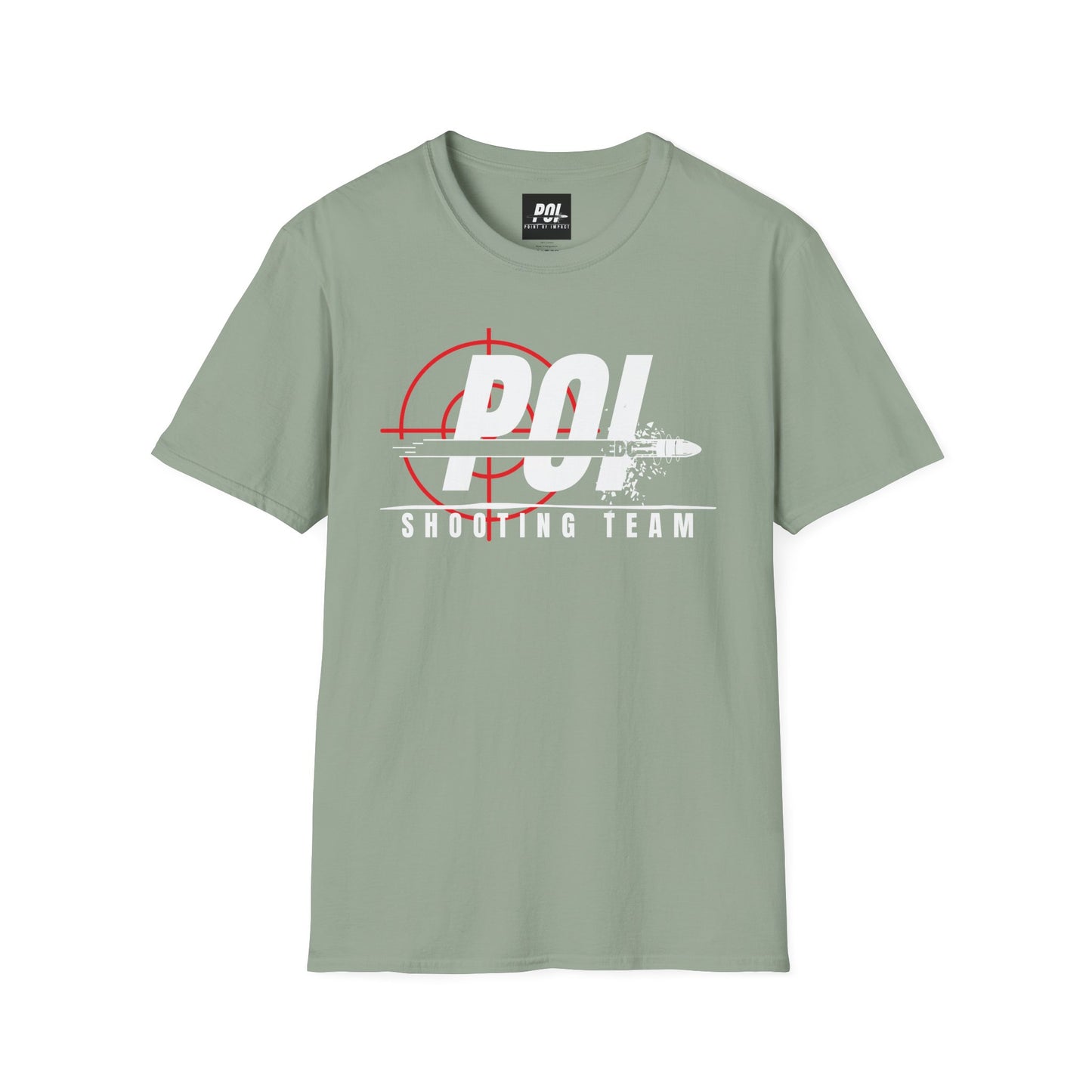 POI Shooting Team White Logo Softstyle Unisex T-Shirt