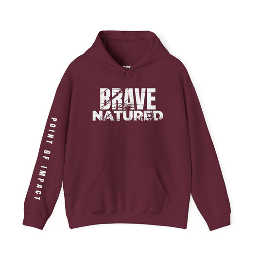 Brave Natured White Logo Unisex Hoodie