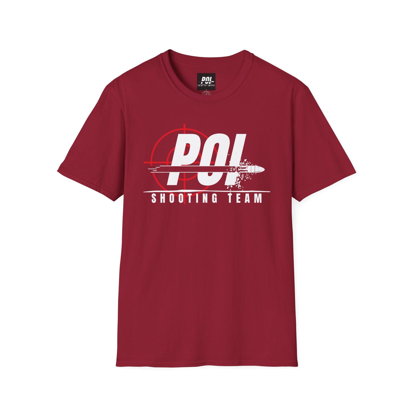 POI Shooting Team White Logo Softstyle Unisex T-Shirt