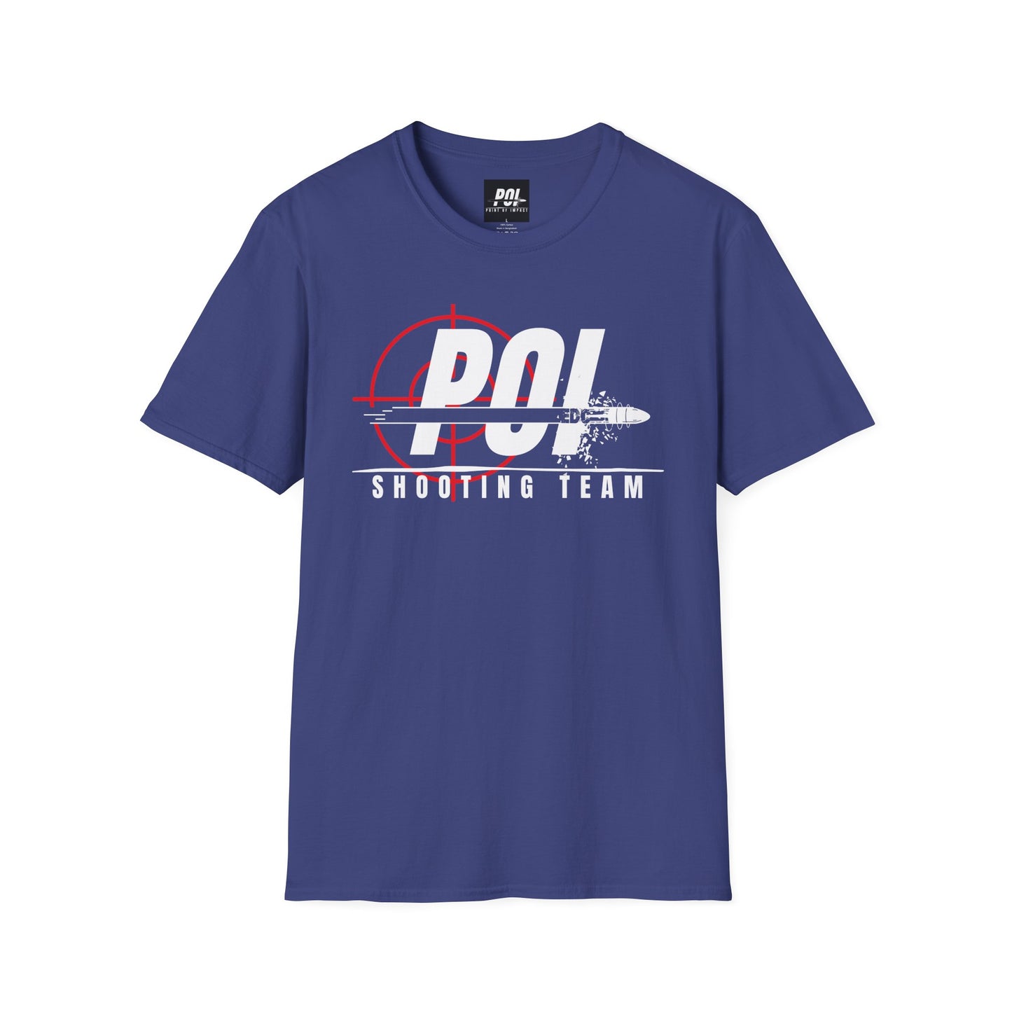POI Shooting Team White Logo Softstyle Unisex T-Shirt