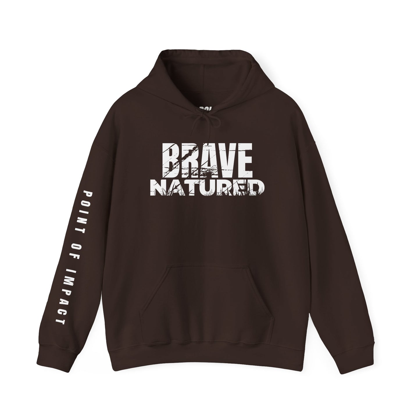 Brave Natured White Logo Unisex Hoodie