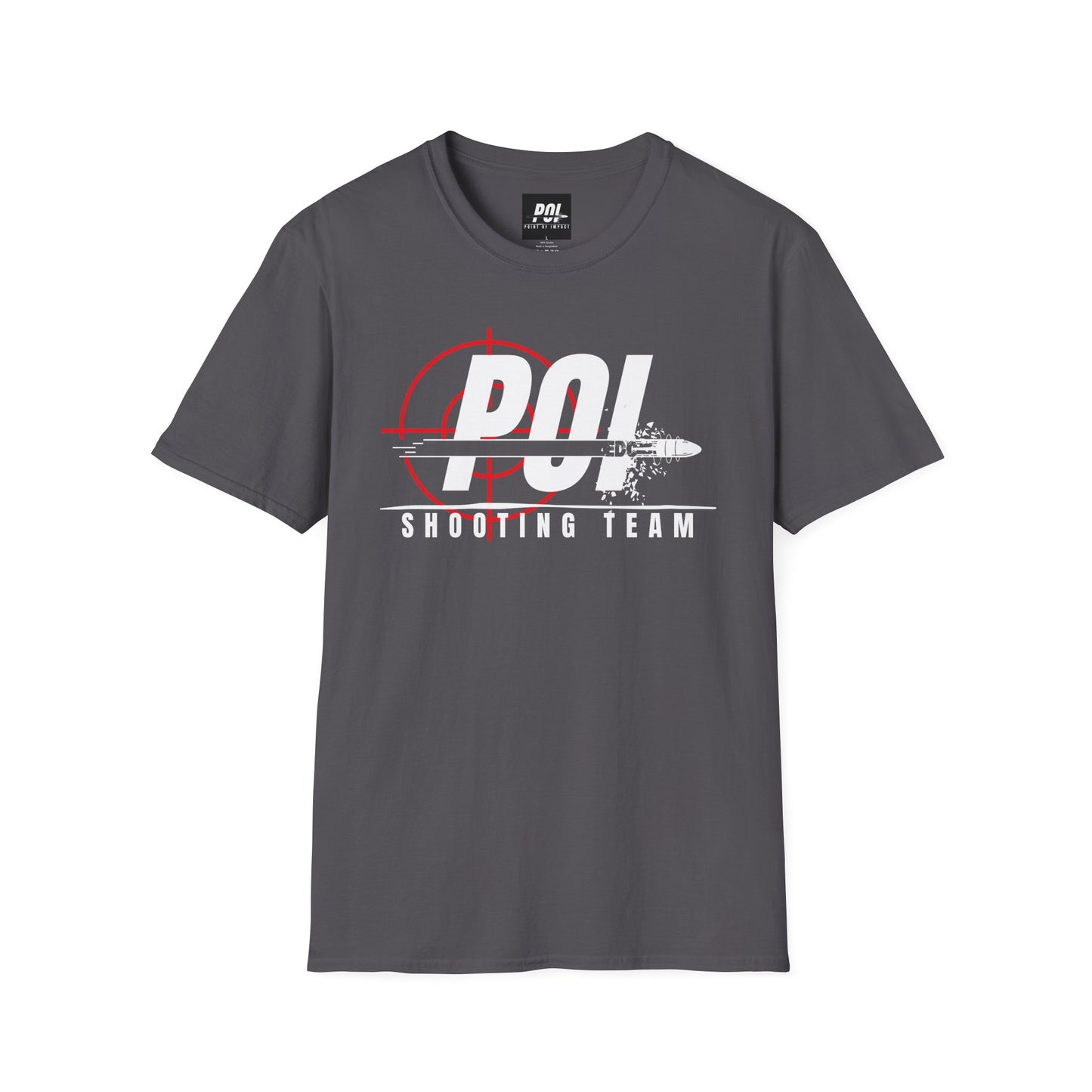 POI Shooting Team White Logo Softstyle Unisex T-Shirt