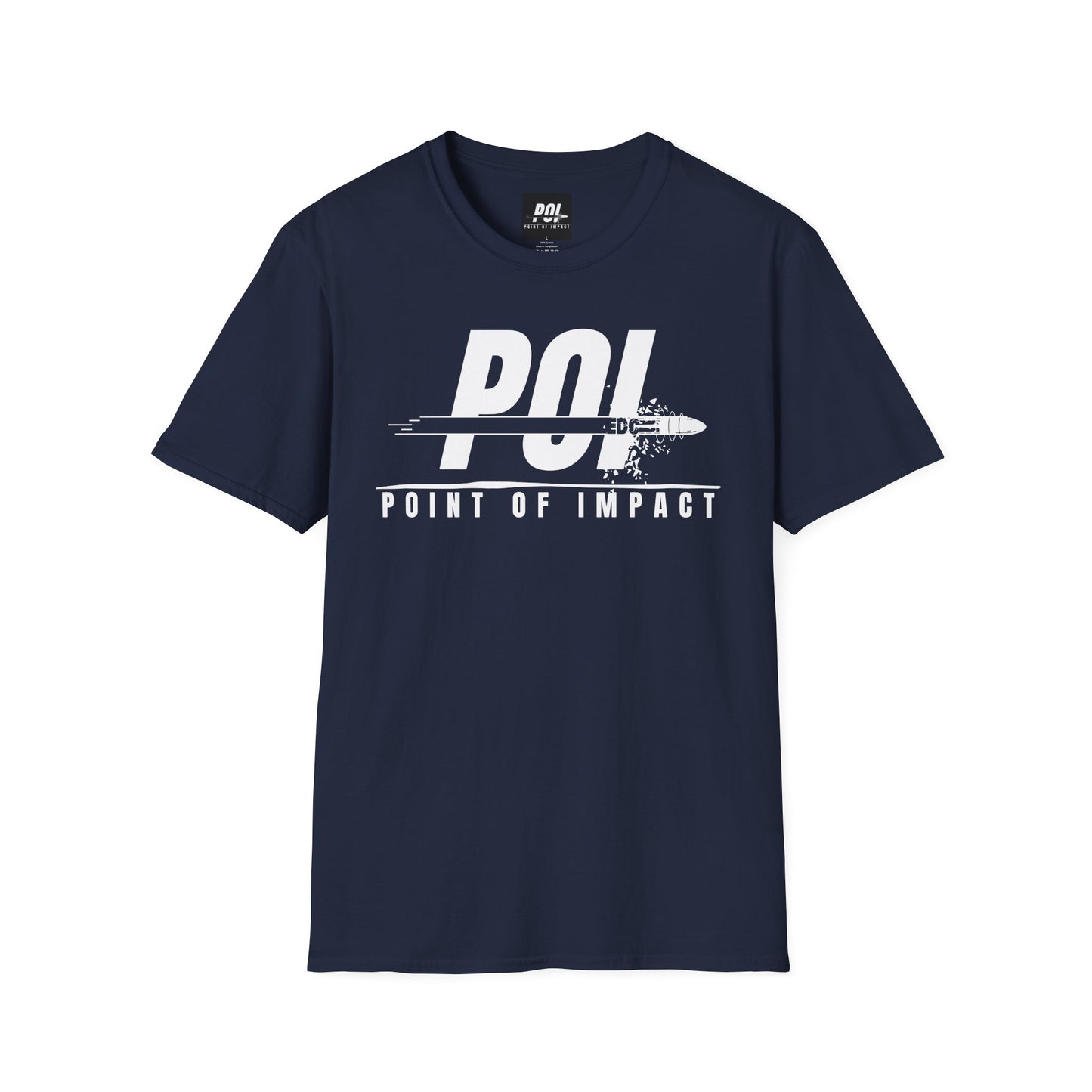 Point of Impact EDC White Logo Softstyle Unisex T-Shirt