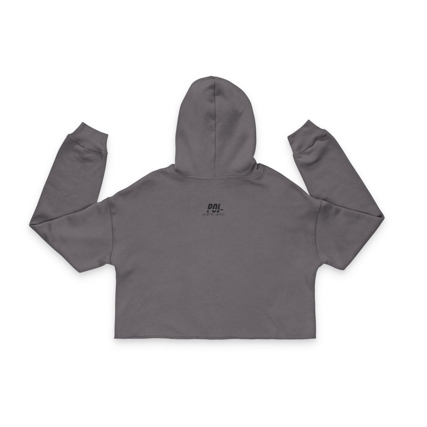 Brave Natured Black Logo Women's Cropped Hoodie
