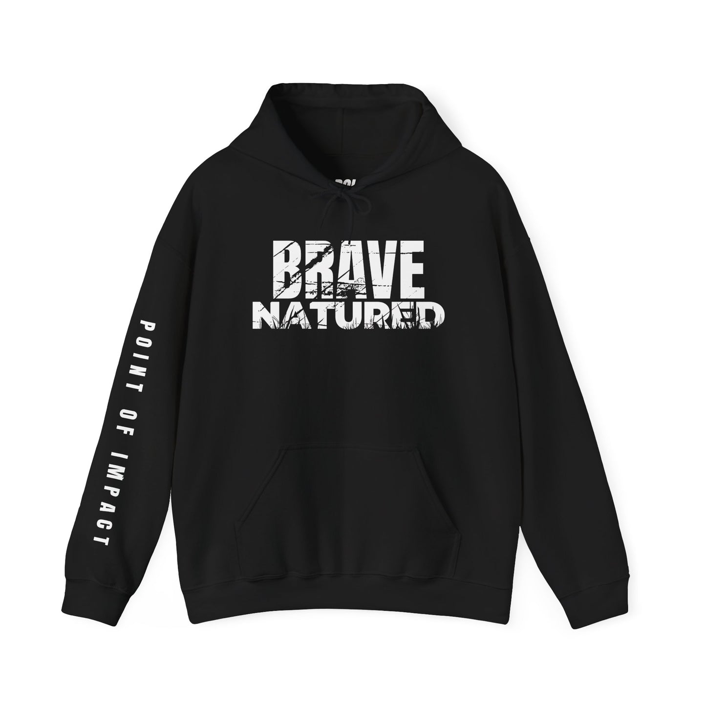 Brave Natured White Logo Unisex Hoodie
