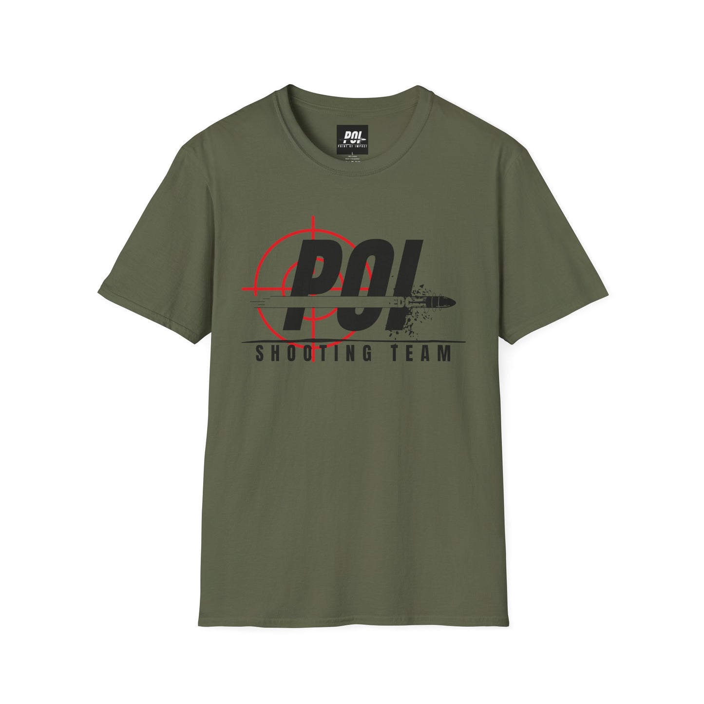 POI Shooting Team Black Logo Softstyle Unisex T-Shirt