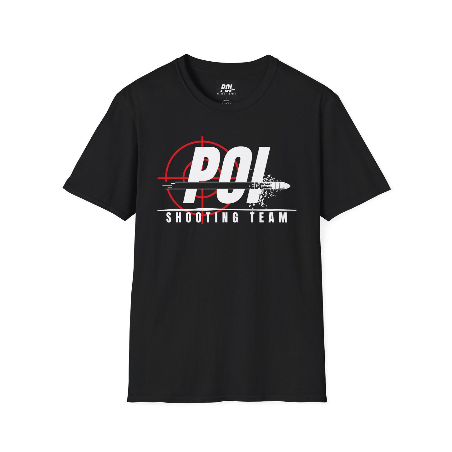 POI Shooting Team White Logo Softstyle Unisex T-Shirt