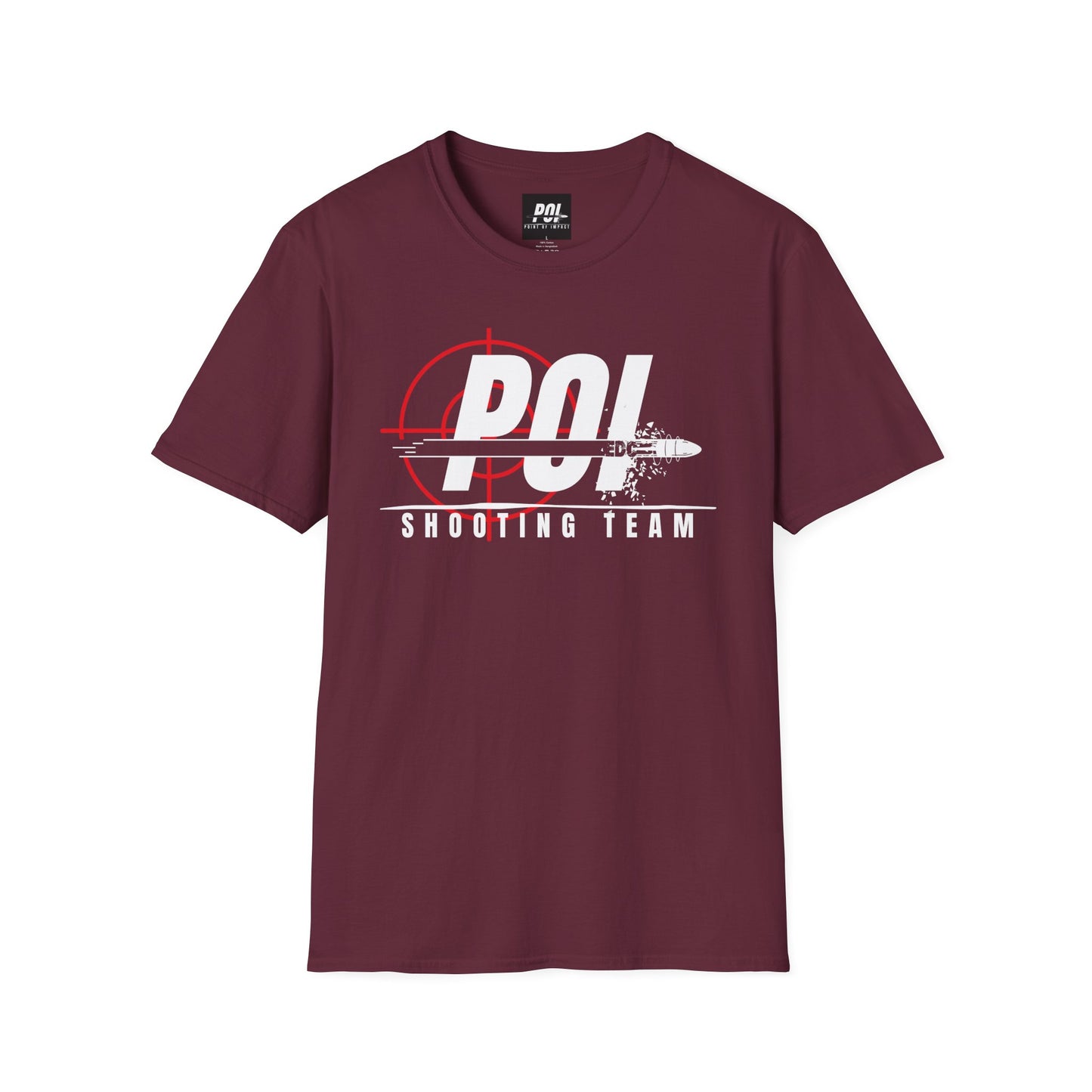 POI Shooting Team White Logo Softstyle Unisex T-Shirt