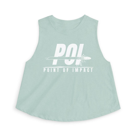 POI White Logo Women's Crop Top