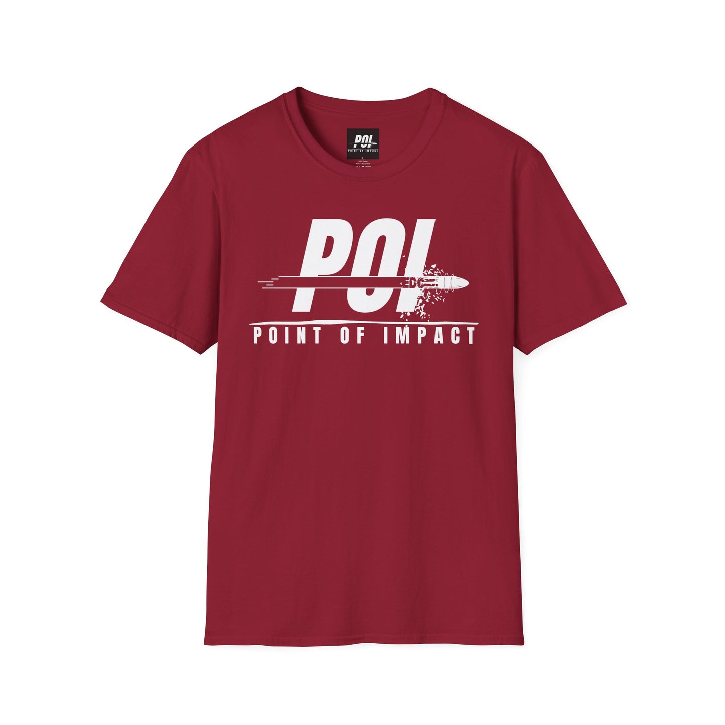Point of Impact EDC White Logo Softstyle Unisex T-Shirt