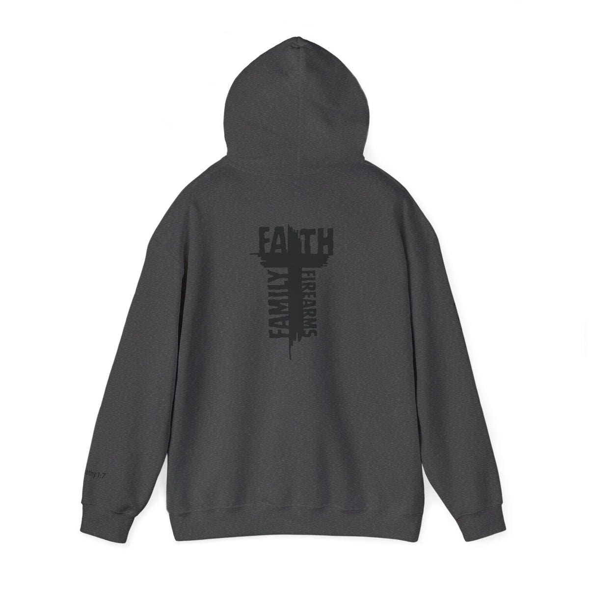 POI Faith • Family • Firearms Cross T-Shirt — Patriotic Christian Gun Rights Hoodie
