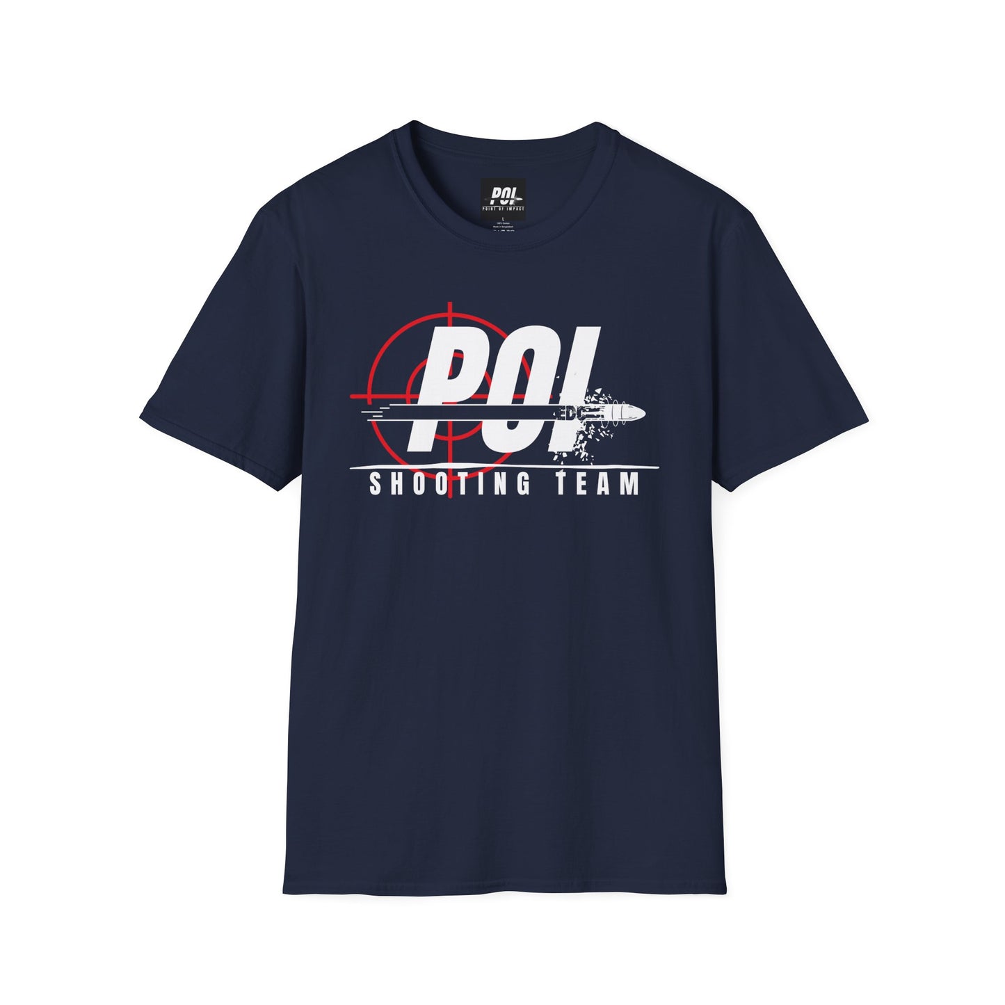 POI Shooting Team White Logo Softstyle Unisex T-Shirt