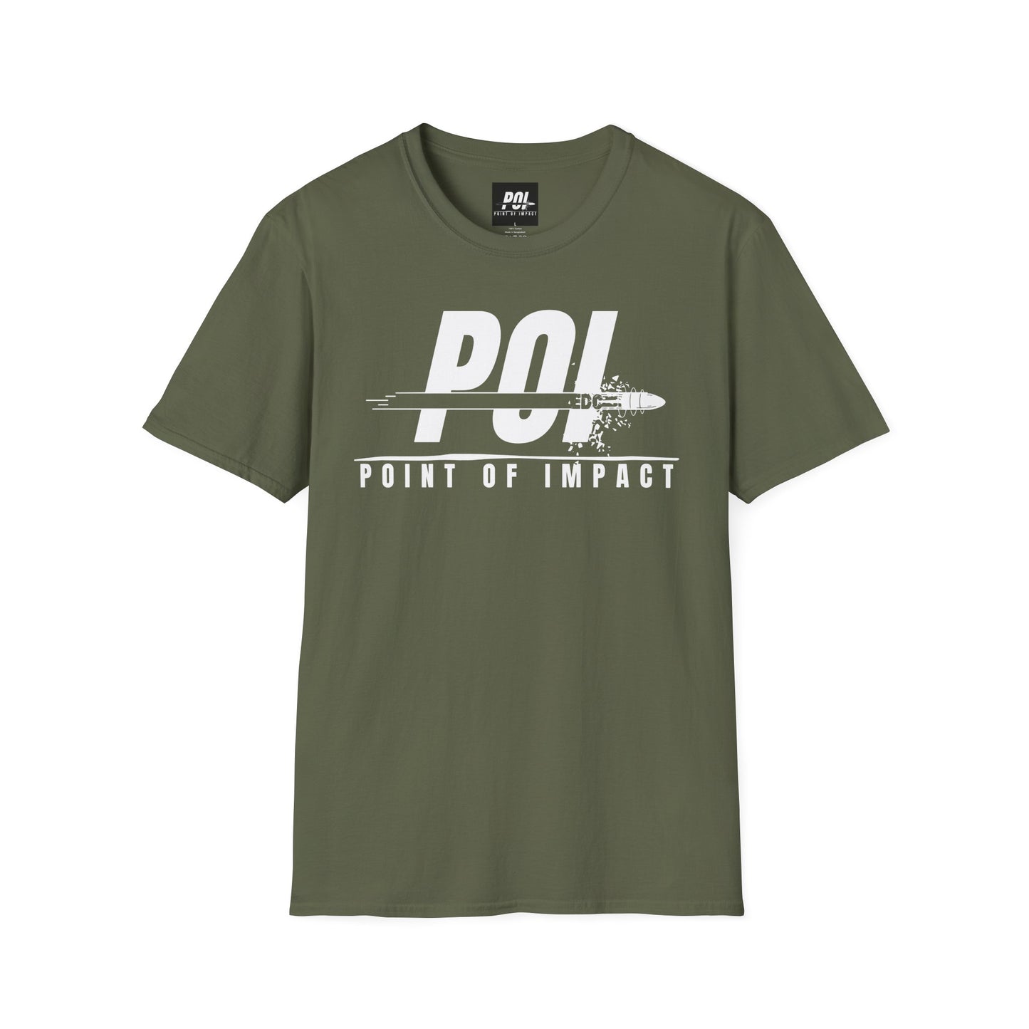 Point of Impact EDC White Logo Softstyle Unisex T-Shirt