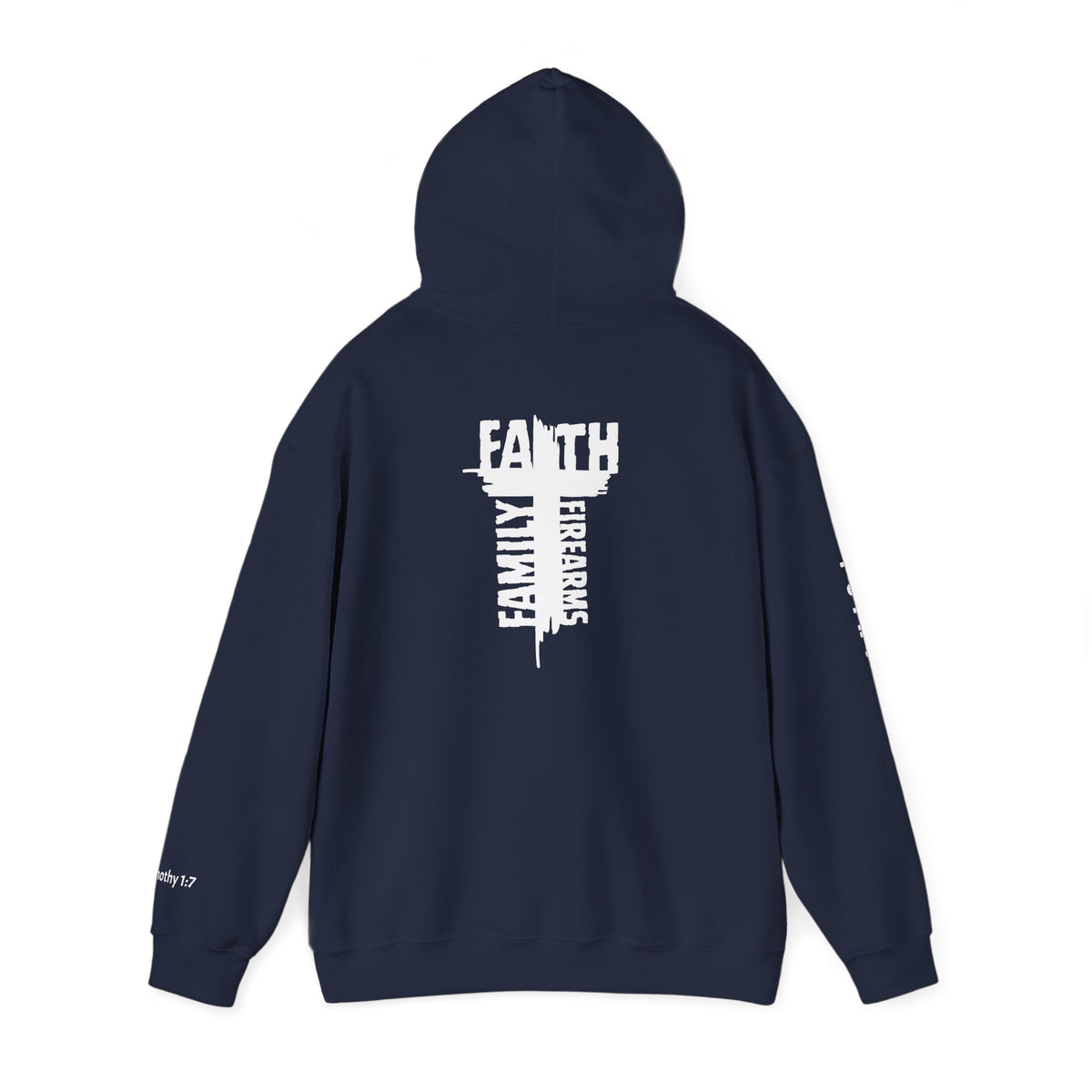 POI Faith • Family • Firearms Cross T-Shirt — Patriotic Christian Gun Rights Hoodie