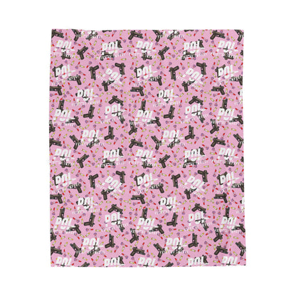 POI Lipglock Poppin Plush Blanket Velveteen Throw