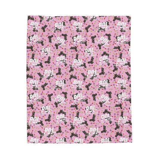 POI Lipglock Poppin Plush Blanket Velveteen Throw