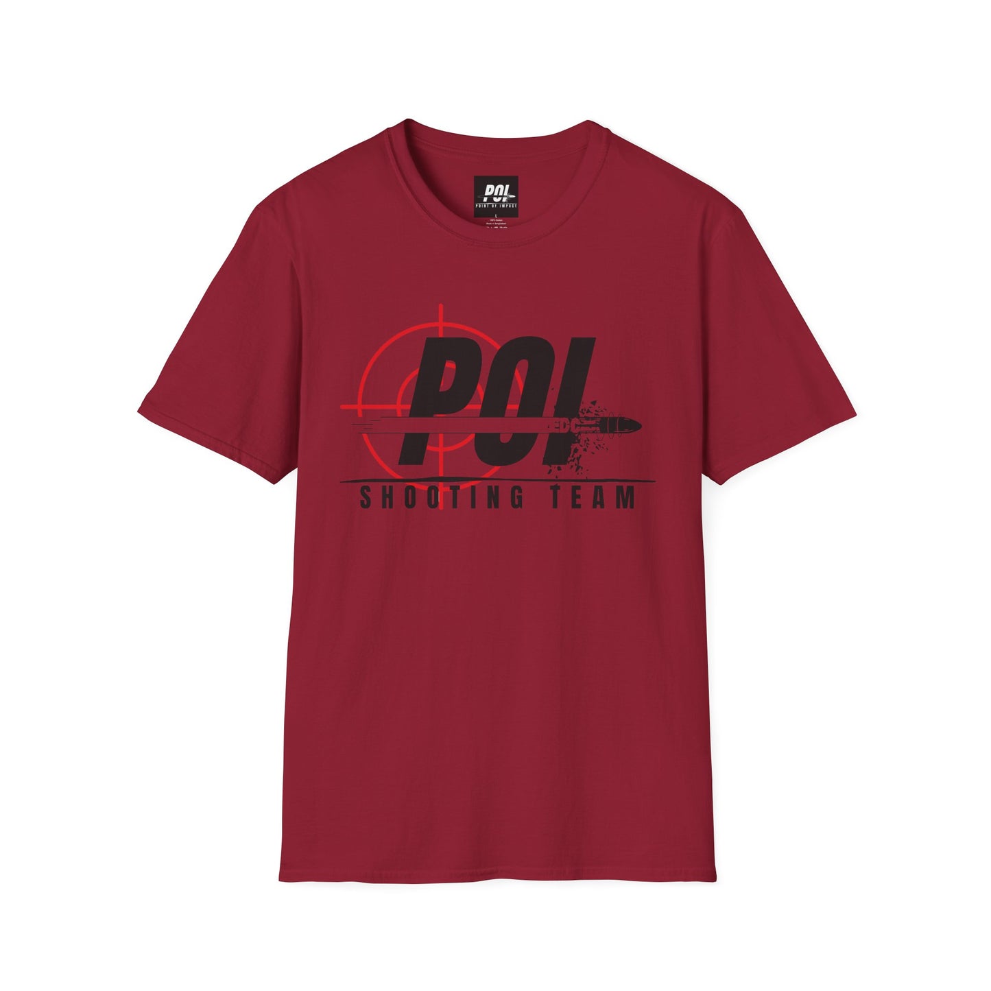 POI Shooting Team Black Logo Softstyle Unisex T-Shirt