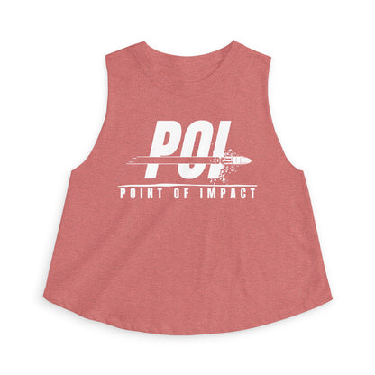 POI White Logo Women's Crop Top
