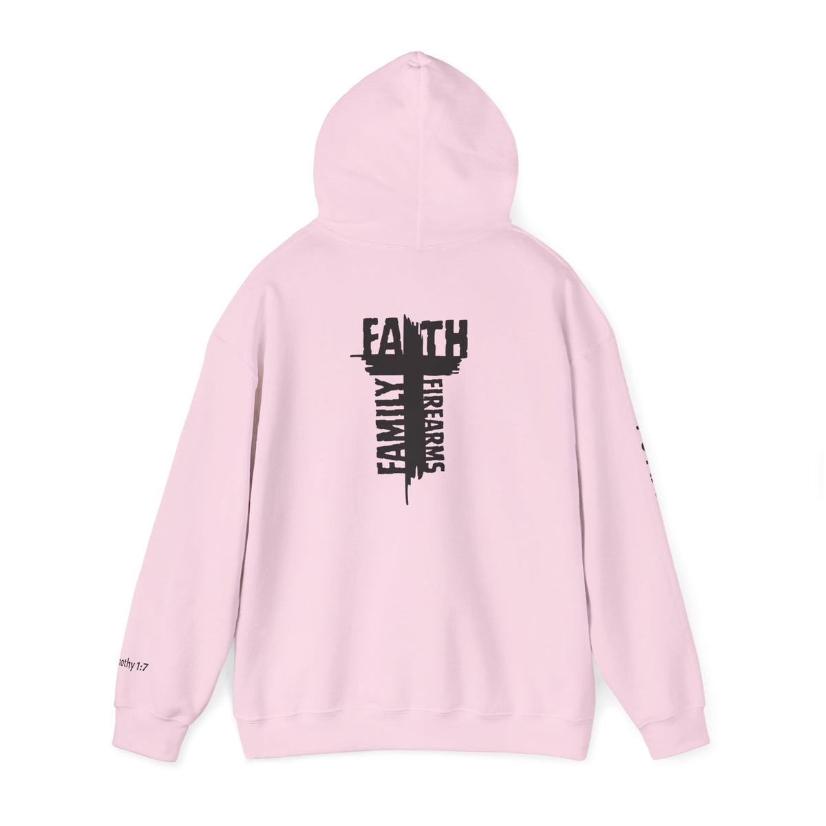 POI Faith • Family • Firearms Cross T-Shirt — Patriotic Christian Gun Rights Hoodie