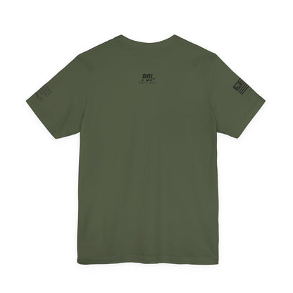 POI Faith • Family • Firearms Cross T-Shirt — Patriotic Christian Gun Rights Tee