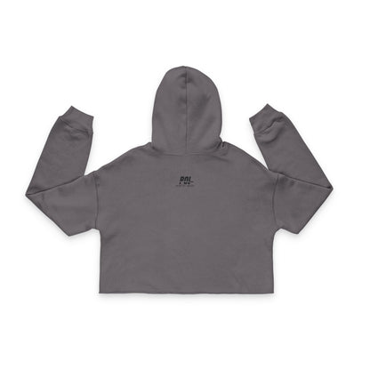 Brave Natured Black Logo Women's Cropped Hoodie