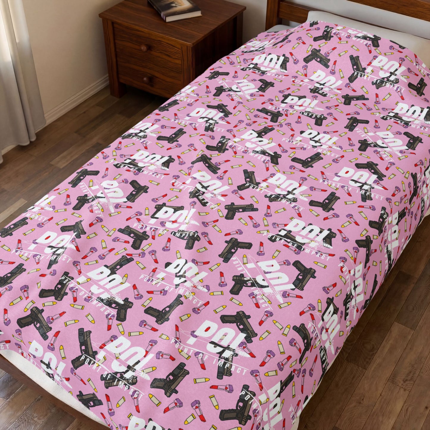 POI Lipglock Poppin Plush Blanket Velveteen Throw