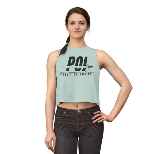 POI Black Logo Women's Crop Top