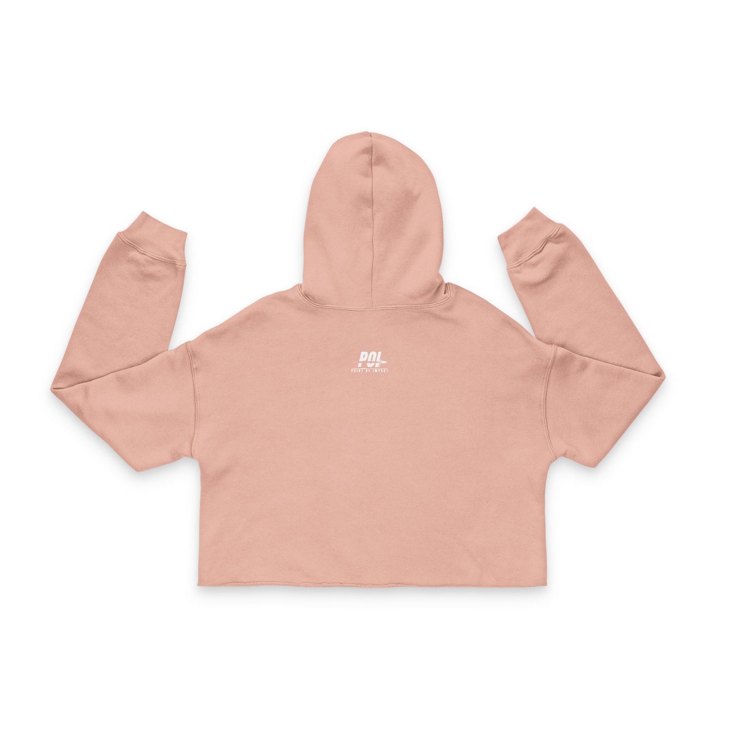 Brave Natured White Logo Women's Cropped Hoodie