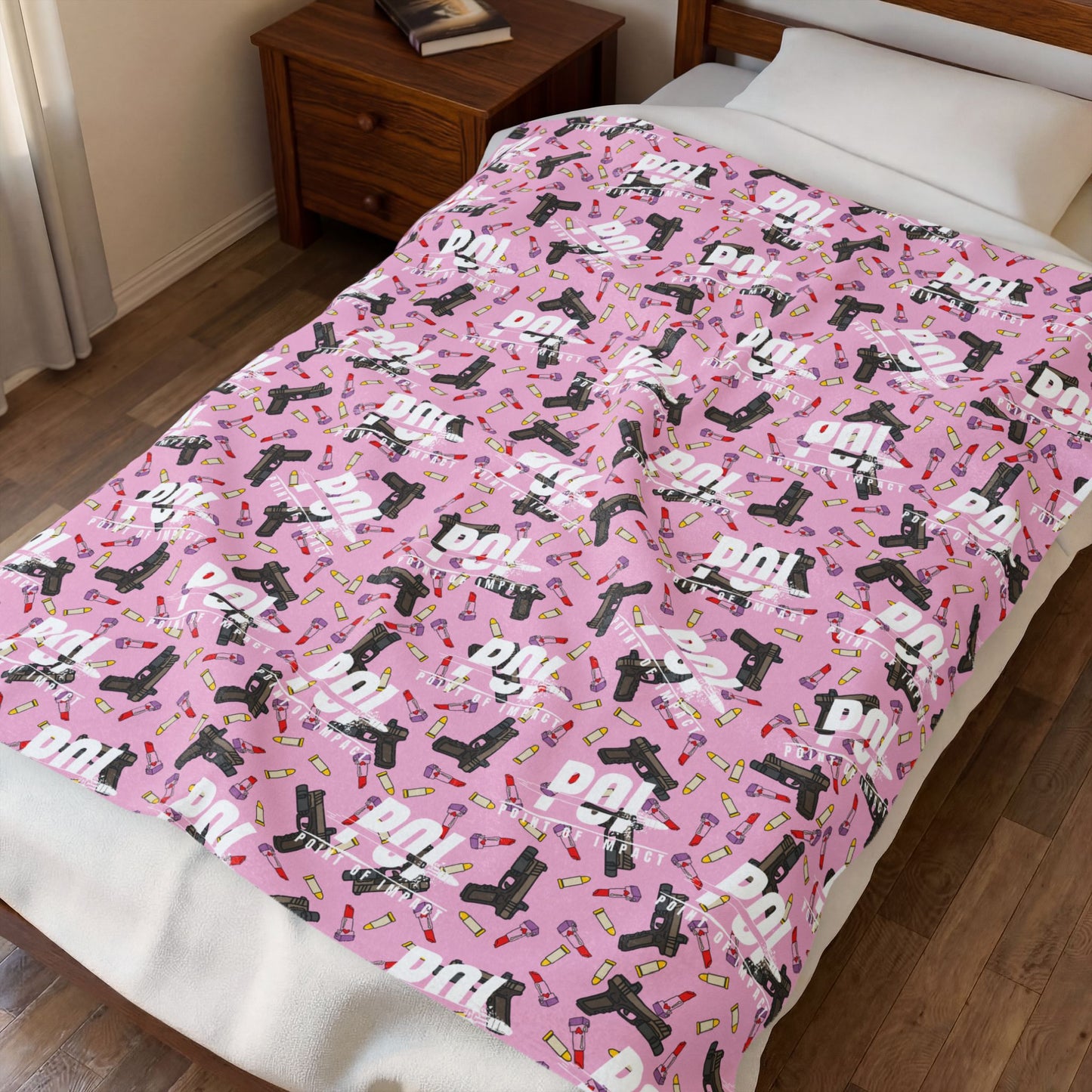 POI Lipglock Poppin Plush Blanket Velveteen Throw
