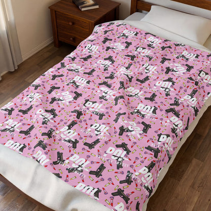 POI Lipglock Poppin Plush Blanket Velveteen Throw
