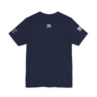 POI Faith • Family • Firearms Cross T-Shirt — Patriotic Christian Gun Rights Tee