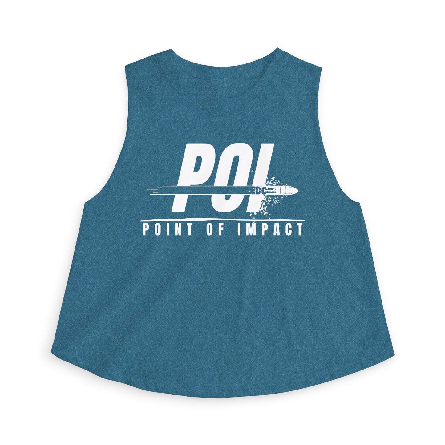 POI White Logo Women's Crop Top