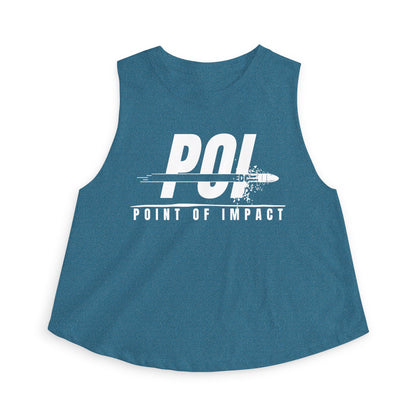 POI White Logo Women's Crop Top