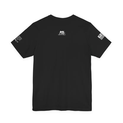 POI Faith • Family • Firearms Cross T-Shirt — Patriotic Christian Gun Rights Tee
