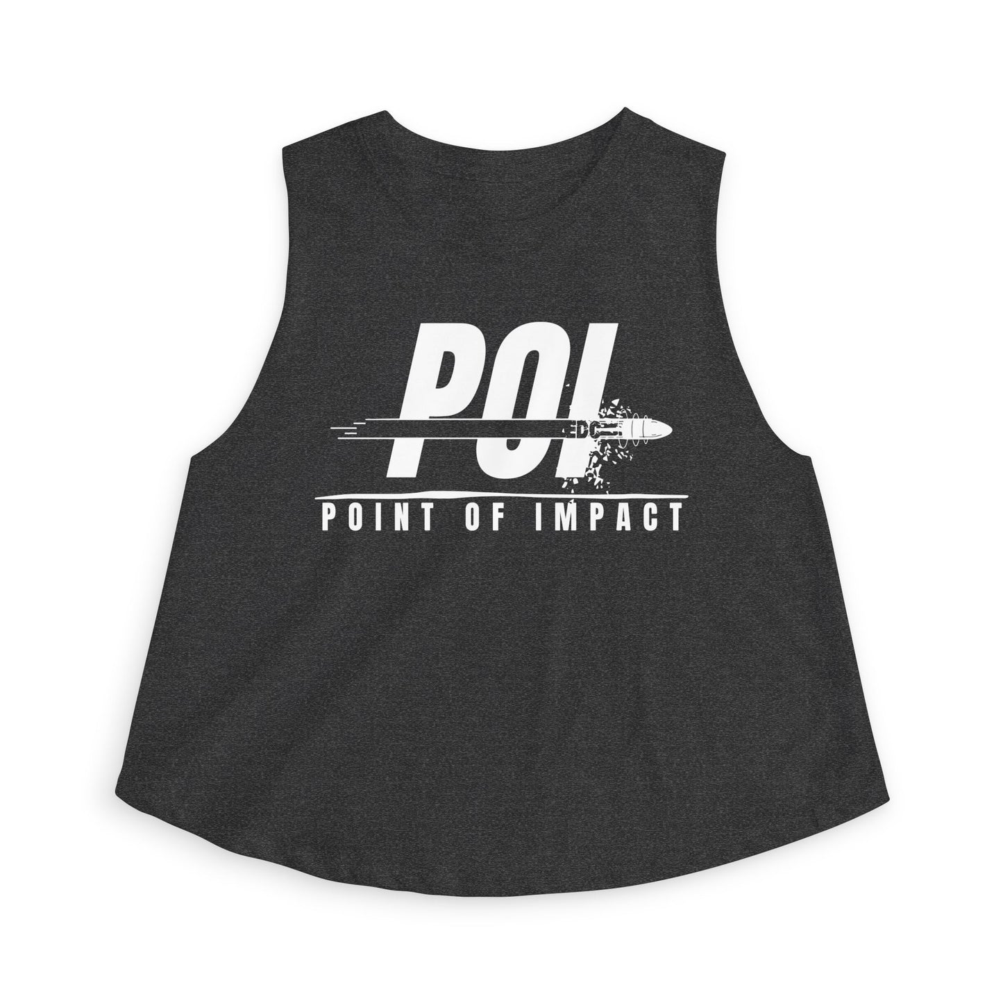 POI White Logo Women's Crop Top
