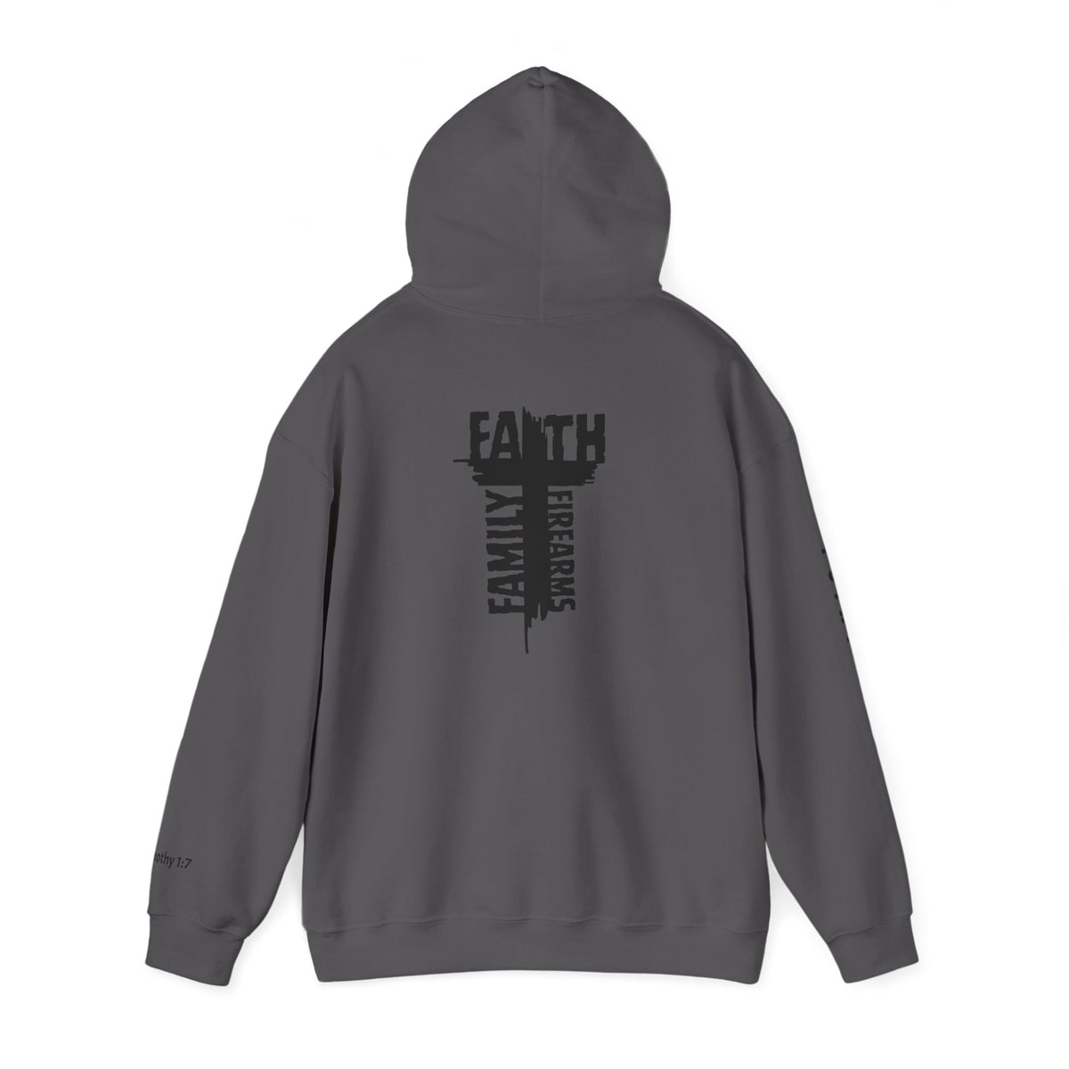 POI Faith • Family • Firearms Cross T-Shirt — Patriotic Christian Gun Rights Hoodie