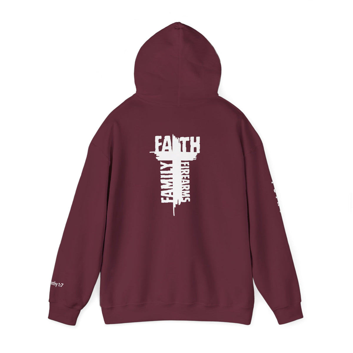 POI Faith • Family • Firearms Cross T-Shirt — Patriotic Christian Gun Rights Hoodie