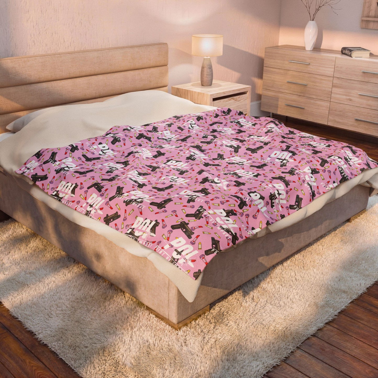 POI Lipglock Poppin Plush Blanket Velveteen Throw