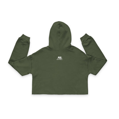 Brave Natured White Logo Women's Cropped Hoodie