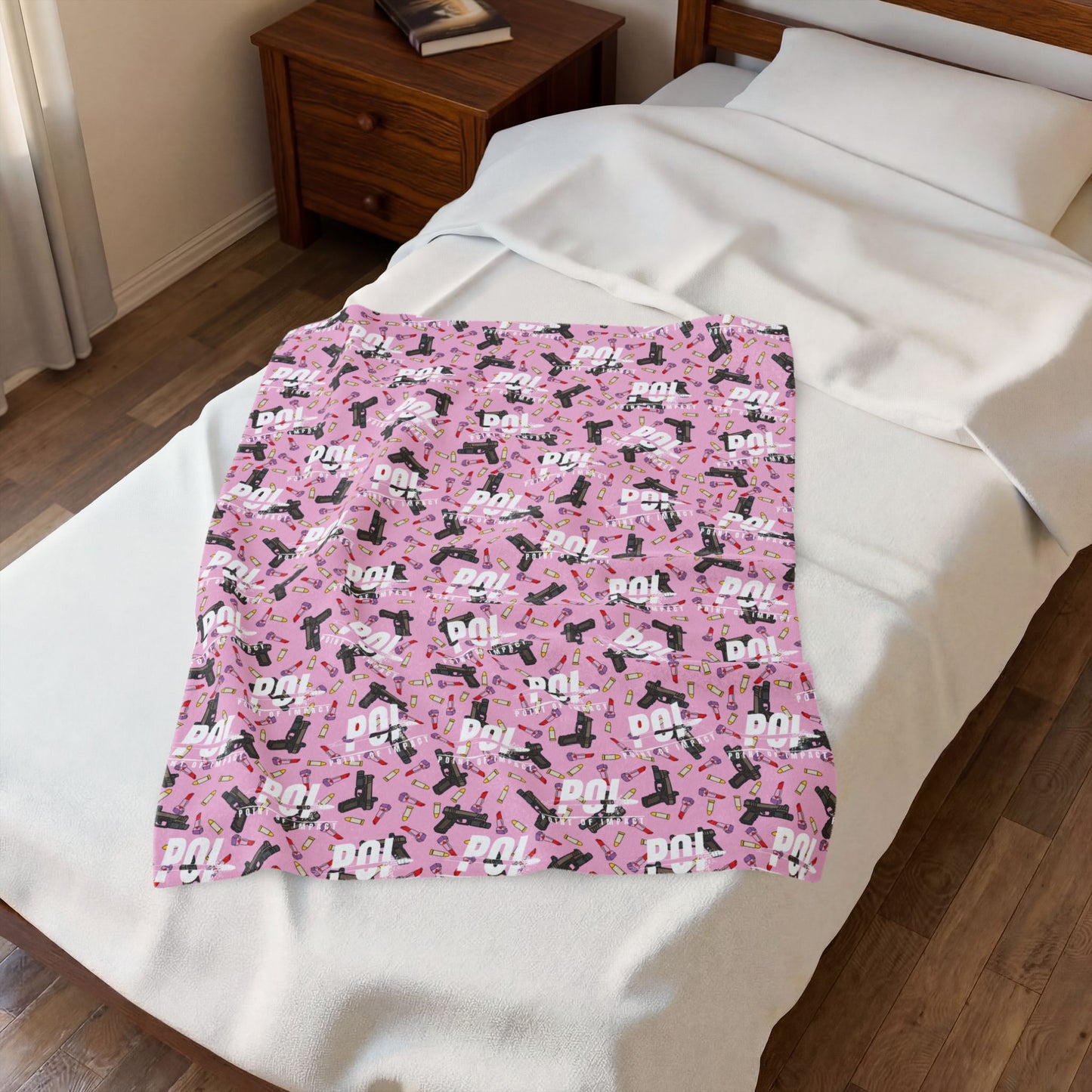 POI Lipglock Poppin Plush Blanket Velveteen Throw