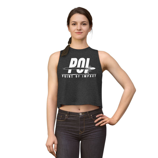 POI White Logo Women's Crop Top