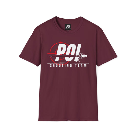 POI Shooting Team White Logo Softstyle Unisex T-Shirt