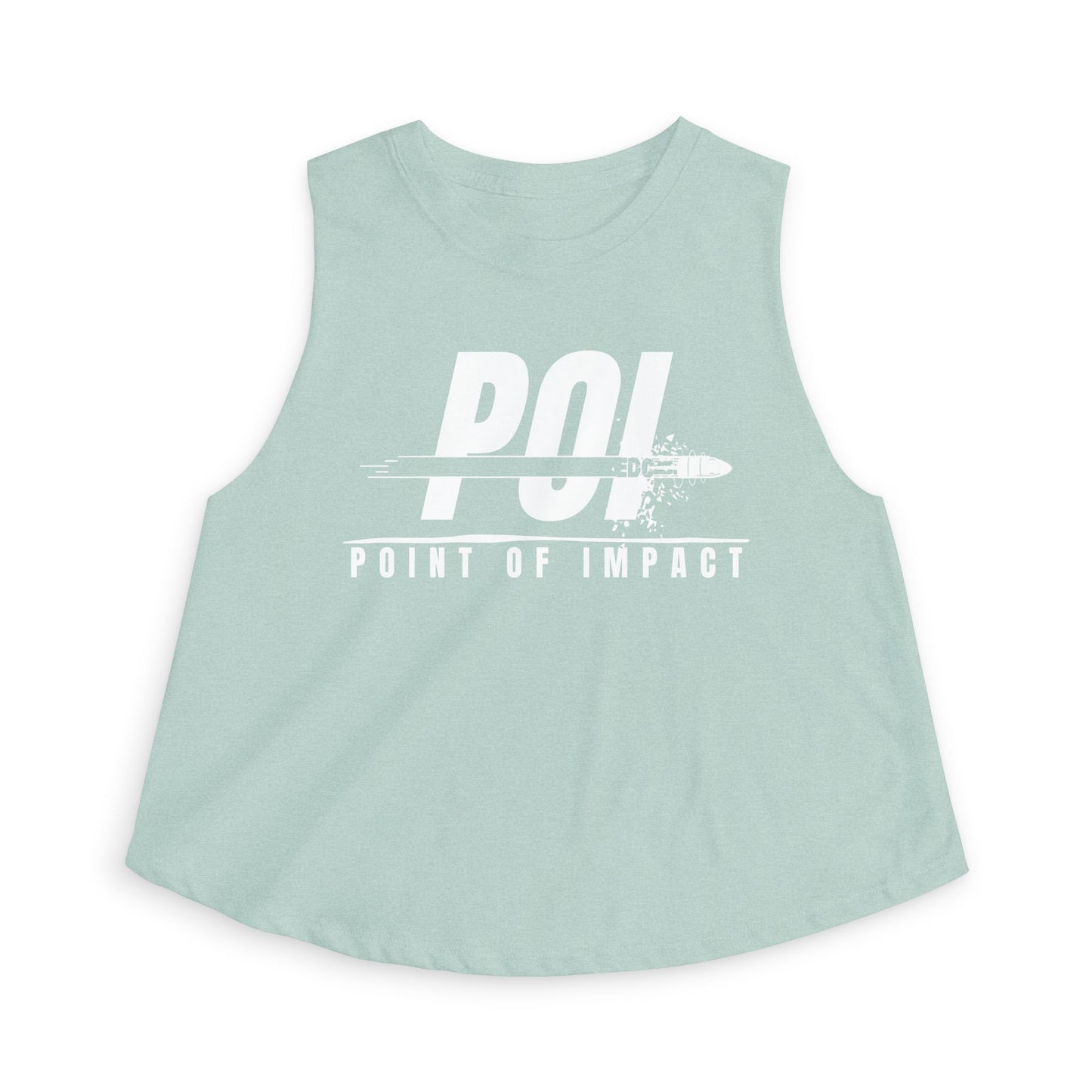 POI White Logo Women's Crop Top